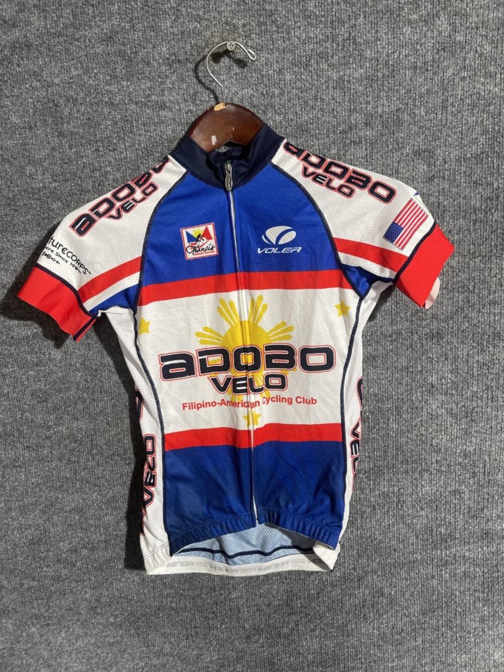 Voler Cycling Jersey Womens Small Multicolor Adobo Velo Full Zip Pockets Bike
